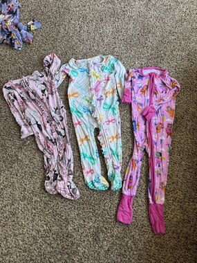 Bamboo One-Piece Pajama - Pink & Multicolor Dragonfly Prints- bundle for sale
